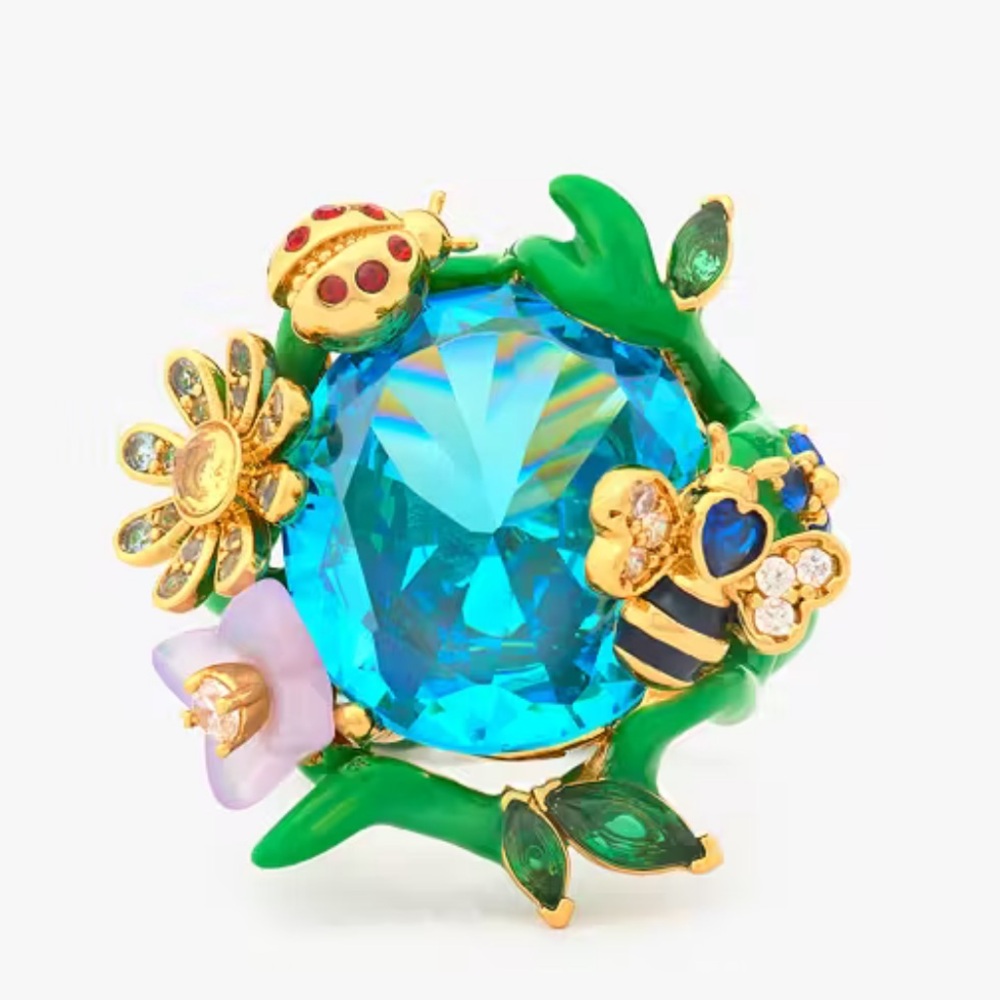 Kate Spade Garden Friends Statement Ring. Size 7